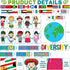 Fulmoon Diversity in Common Multicultural Bulletin Board Set Earth Day Cutouts for Kids Classroom Wall Decor Educational and Learning Activities for Kids