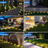 8 Pack IP68 Peasur Solar Ground Lights Outdoor, Flat Solar Powered Disc Lights, Waterproof, Anti-Rust, Landscape
