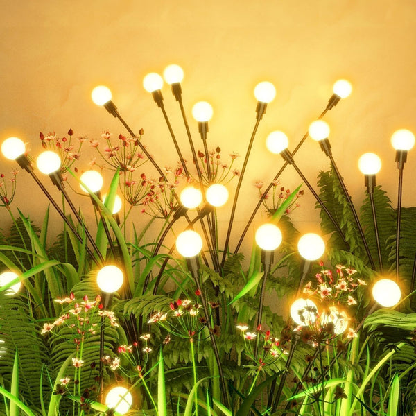 Flumy Solar Garden Lights Outdoor - 4 Pack 32 LED Firefly Lights