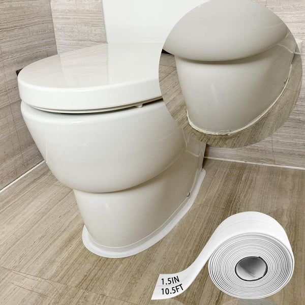 White Caulk Tape Waterproof Self Adhesive for Bath & Kitchen, Peel and Stick Caulk Strip for Bathroom Caulk