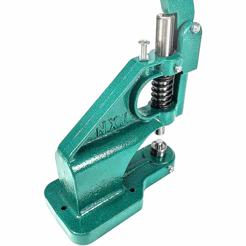 Hand Press Heavy Duty Eyelet Grommet Machine Punch Tool Kit with 3 Dies and 1500 Pcs Silver Grommets