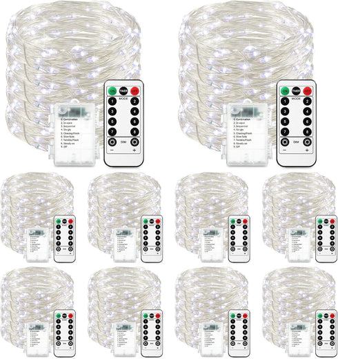 Tuanse 10 Pack Fairy String Light with Timer Function 16.4 ft 50