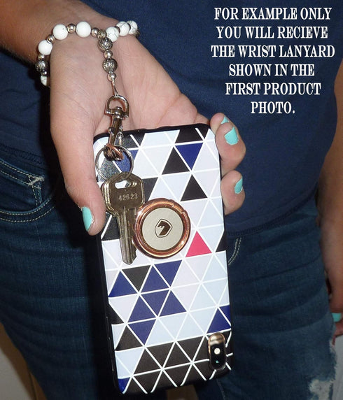 Hidden Hollow Beads Wrist Lanyard, Beaded Women's Wristlet, Strong Bracelet for Keys, Phone, Keychain