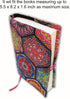 5.5 8 Book Sleeve Cover for Novel, Ottoman Ethnic Pink Pattern, Hard Books Cover for Paperback, Washable Fabric, Book
