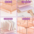 Desk Organizers and Accessories, 3-Tier Paper Organizer with 5 Vertical File Holders, Rose Gold, Desk Accessories
