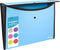 Square Flap Document Holder Blue - Expanding File Folder, A4 Letter Size Reusable Filling Envelopes, Snap Closure Wallet