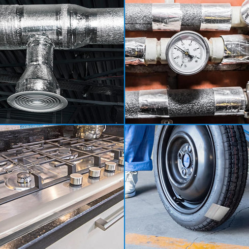 Thicker Silver Aluminum Foil Tape, 2-inch x 65 Feet, Heavy Duty HVAC Tape for Ductwork, Sealing & Patching