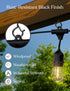 Brightech String Light Screw Hooks, Ceiling Hooks for Hanging Solar and Outdoor String Lights, 15 Pack, Black