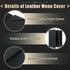 8.5" 11" Pack 5 4 (5, 4 (8.5 11 inch)) Restaurant Menu Covers Holders x | of Synthetic Leather Triple Fold Panels View