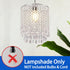 2-Tiers H13.39''X D9.84'' Chandelier Shades, Mini Crystal Shade, Acrylic Beaded Hanging Lampshade, Modern Pendant Light