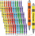 Fuutreo 60 Pcs Colorful Crayon Ballpoint Pen Teacher Appreciation Gift Cute Retractable