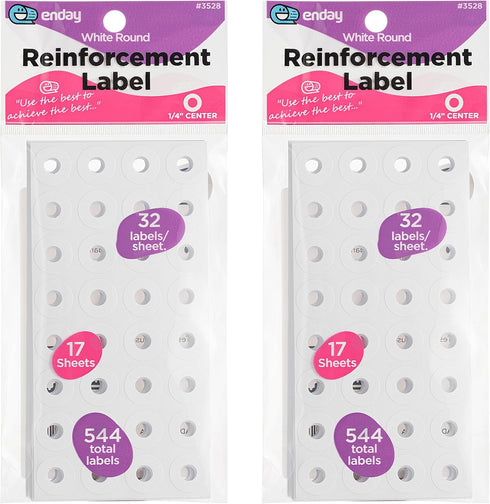 Enday Pack of 1088 Hole Reinforcement Stickers for School, Home, and Office Paper Hole Reinforcements