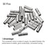 MECCANIXITY Non-Insulated Butt Crimp Terminals, 8 AWG for Electrical Wire Splice, Pack of 30