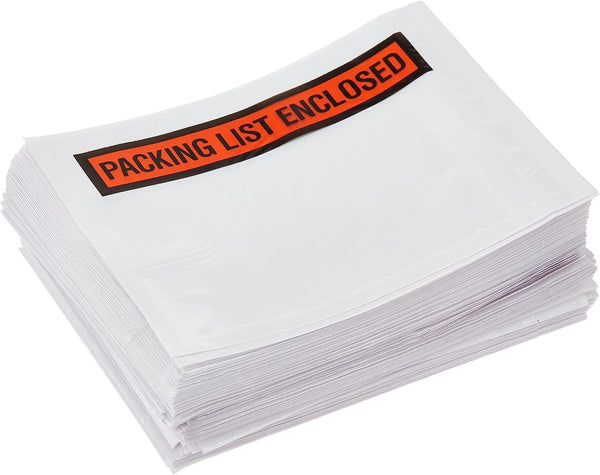 Packing List Envelopes 4.5"x5.5" - Invoice Enclosed Adhesive Bags - Pack of 200