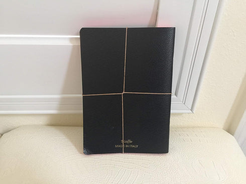 Bieffe Handmade Italy 3 Stationary Journal Notebook, Drawing Writing Diary Lined (Black)