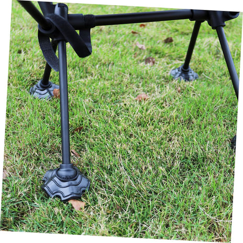4Pack Garneck Camping Chair Foot Protectors Black Plastic Leg Protectors Outdoor Table Foot Cover for Camping Folding