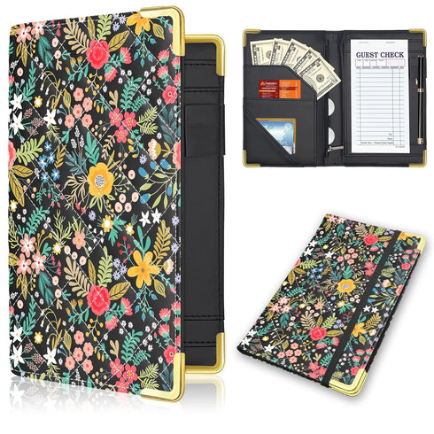 UntilPlan Server Book, Waitress Book with Zipper Pocketsm, Money Server Books, Cash Check
