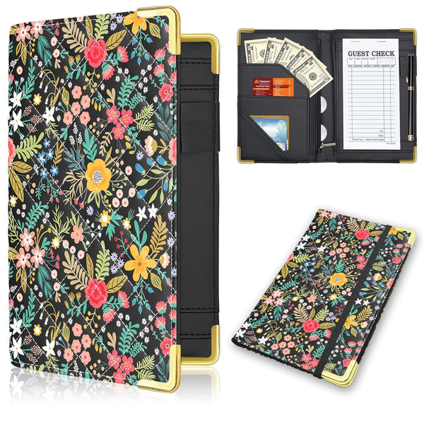 UntilPlan Server Book, Waitress Book with Zipper Pocketsm, Money Server Books, Cash Check