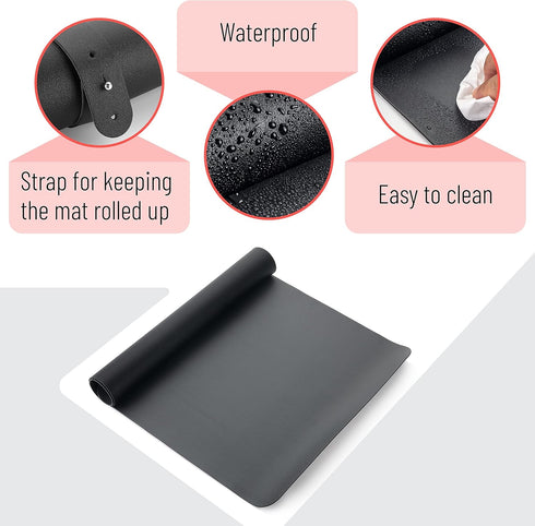 Mr. Pen Dual-Sided Desk Mat, 23.6" x 13.7", Leather Desk Pad, Mouse Pad, Keyboard Mat for Desktop