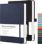 RETTACY Journaling Notebooks 2-Pack, A5 Notebooks, College Ruled, 192 Numbered Pages, Black & Blue