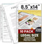 Performore 10 Pack of 8.5 x 14 Legal Size Heavyweight Clear Sheet Protectors | Plastic Legal Paper Sleeves for Binders