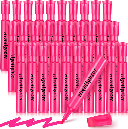 Qilery Tank Style Highlighters, 30 Pack Chisel Tip Highlighters, Quick Drying Fluorescent Markers for Kids, Classroom,