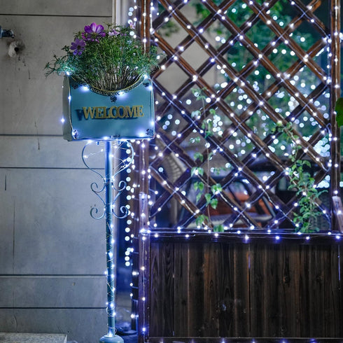 200 66 8 JMEXSUSS LED White Fairy Lights Plug in, ft Christmas Light Outdoor Waterproof with Modes, Twinkle Lights