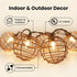 TWINKVILLA 10 Bulbs, Decorative String Lights Indoor Outdoor, Patio Lantern Style String Lights with Warm White Mini UL