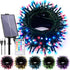 40Ft, 18 100 Solar String Lights Outdoor Waterproof Colors Changing LED Christmas Lights Solar Powered & USB