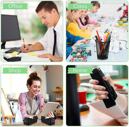Jutom 20 Pcs Desk Staplers, Tape Dispensers, Pen Holder Set for Office Supplies with Standard Staples