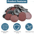 Lainballow 50 3 inch 80 Pcs Sanding Discs, Grit Grinding Pads, R-Type Roll Lock Sandpaper Discs, Quick Change Grinding