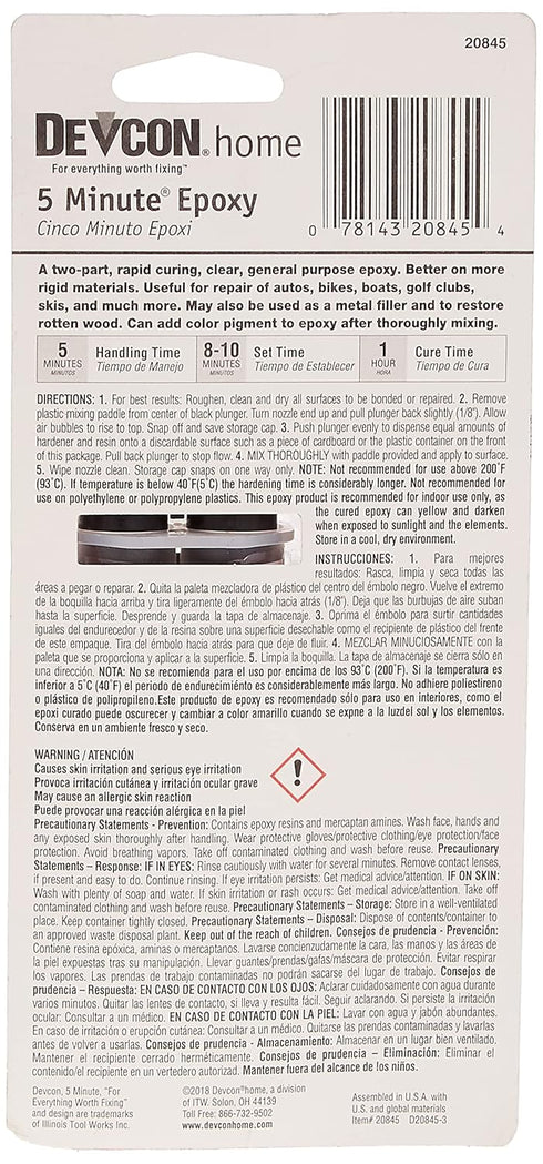 ITW Devcon 20845 High Strength Epoxy Anchoring Adhesive, 1-Pack