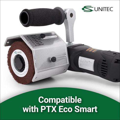 C.S. Unitec PTX Fleece Nonwoven Wheel, 280 Grit Metal & Wood Grinder Polisher Tool Attachment, 4" Diameter x 2" Wide