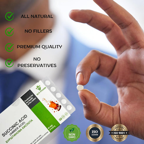 QG group Succinic Acid Amber Acid, 80 tabs/0.25g