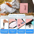 Book Sleeves with Zipper, Travel Book Protector Pouch for Paperbacks & Hardcovers, Washable Carry Case, Pink