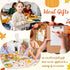 Thanksgiving Gifts Fall Pencils with Cute Fall Themed Designs, Mini Maple Leaf Erasers, Bulk Holiday Card for Coworker