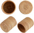 BTSKY 3 Pack Rattan Pen Cup, Handmade Desk Pencil Holders, Multi-Functional Woven Basket Organizer
