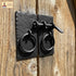 (271) Mystic Colonial Iron Gate Latch Black Flip Latches, Heavy Duty Cast Iron Drop Latch, for Old Farm Barn Shed
