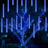Christmas Lights Outdoor, 288 LED 12" 8 Tubes Meteor Shower Lights, Waterproof Snow Falling Rain Icicle Xmas Lights for