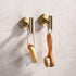 Brushed Gold Bathroom Towel Coat Hook Stainless Steel, 2 Pack Robe Clothes Cabinet Closet Sponges Hooks Holder Round Style Heavy Duty Wall Hook for Bathroom Kitchen Hotel Wall Mounted by TASTOS