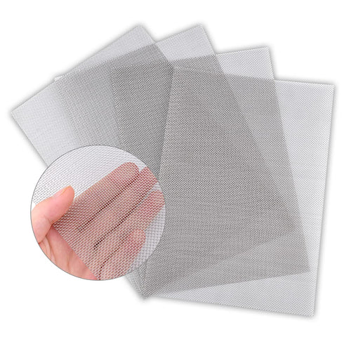 Valchoose 4PACK Stainless Steel Woven Wire Mesh, Air Vent Mesh 11.8"X8.2", Hard Heat Resisting Screen for DIY Projects