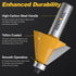 30 1/2 Inch 1 Inch Trimming Degree Chamfer Router Bit with Bearing, Shank, Cutting Length, Carbide Tipped Woodworking