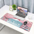 Japanese Ocean Waves Gaming Mouse Pad XL - Non Slip Rubber Base, Stitched Edges, Extended Large Desk Pad (31.5 x 11.8