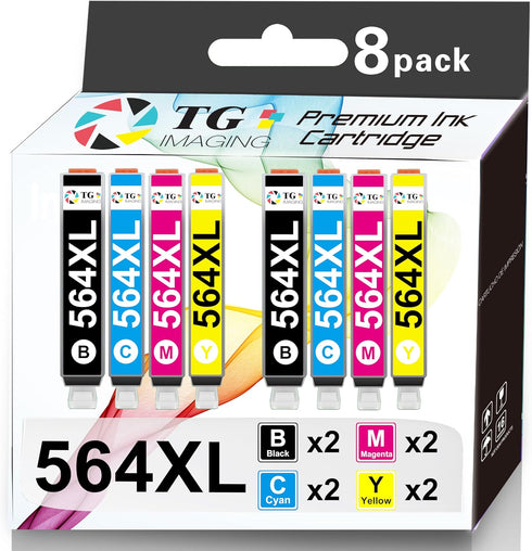 TG Imaging Compatible 564 Color Ink Cartridge Replacement for HP 564XL 564 XL for DeskJet 3520 3522 OfficeJet 4620 4610