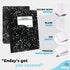 Emraw Black Marble Composition Book, Unruled Paper, 100 Sheets, Hard Covers, Pack of 4, Office Diary