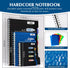 CAGIE 5 Subject Notebook with Dividers, 240 Pages A5, 5x7 College Ruled, Hardcover Spiral Notebooks with Tabs for