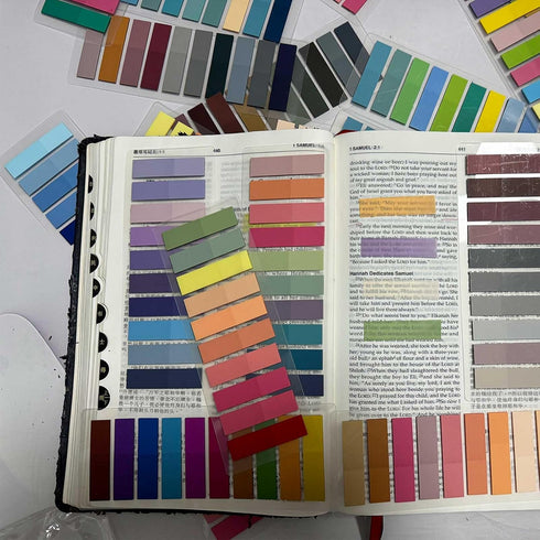 ELII Books Tabs - 6000pcs Annotating Page Tabs, Transparent Sticky Notes Tabs for Reading Notes, Classify File