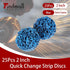 25-Pack 2" Quick Change Clean and Strip Discs Extra Coarse Blue Non-Woven Abrasive Pads Fits Angle Grinders for Paint