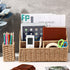 Sintuff 2 Pcs Woven Mail Organizer and Pencil Holder Set, Countertop Storage Desktop Pencil Cups for Home Office