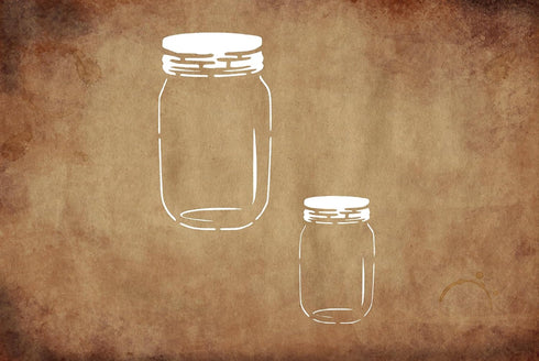Mason Jar Custom Stencil, 8.5" x 11", Reusable & Sturdy for Art, Crafts & DIY Projects